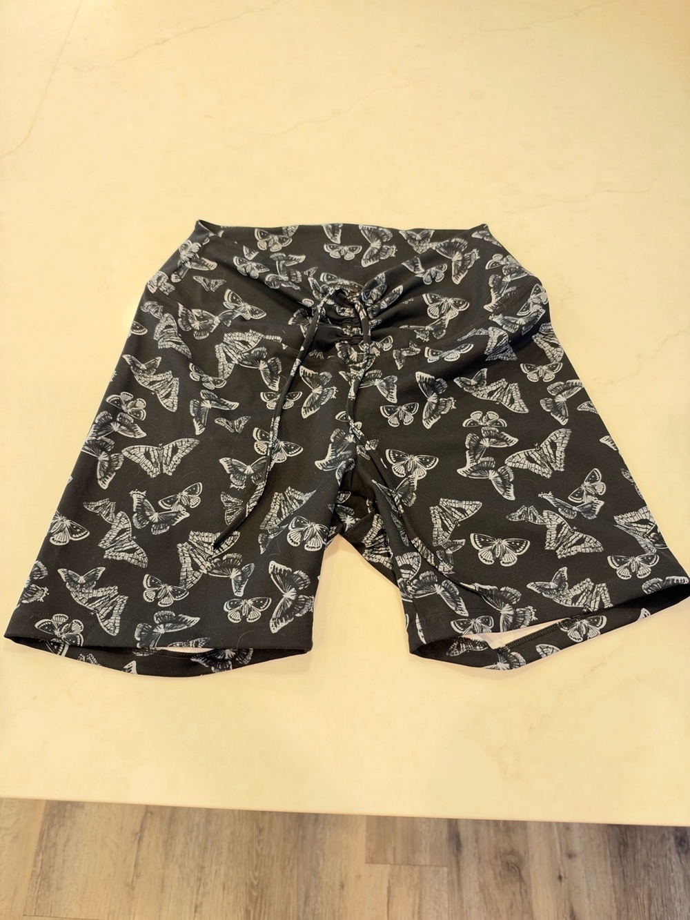 PINK Victoria's Secret Black, Light Blue & Black Butterfly Bike Shorts Set of 3 - Picture 8 of 10
